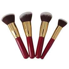 2014 Hot Red Professional Makeup Brush Set,High End Makeup Brush Set Free Sample,Custom Logo Makeup Brushes Natural Hair